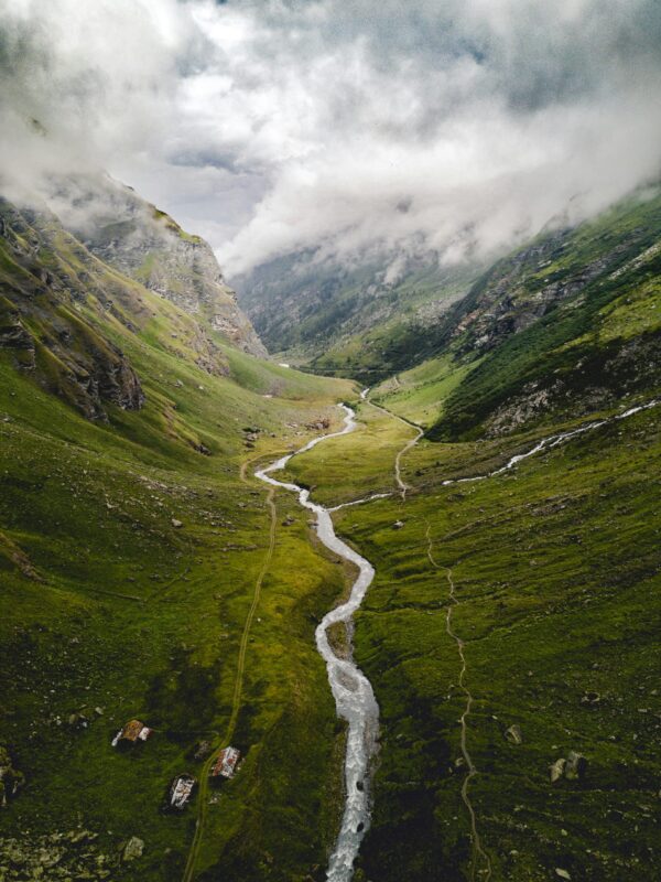 an image of mountains and a river